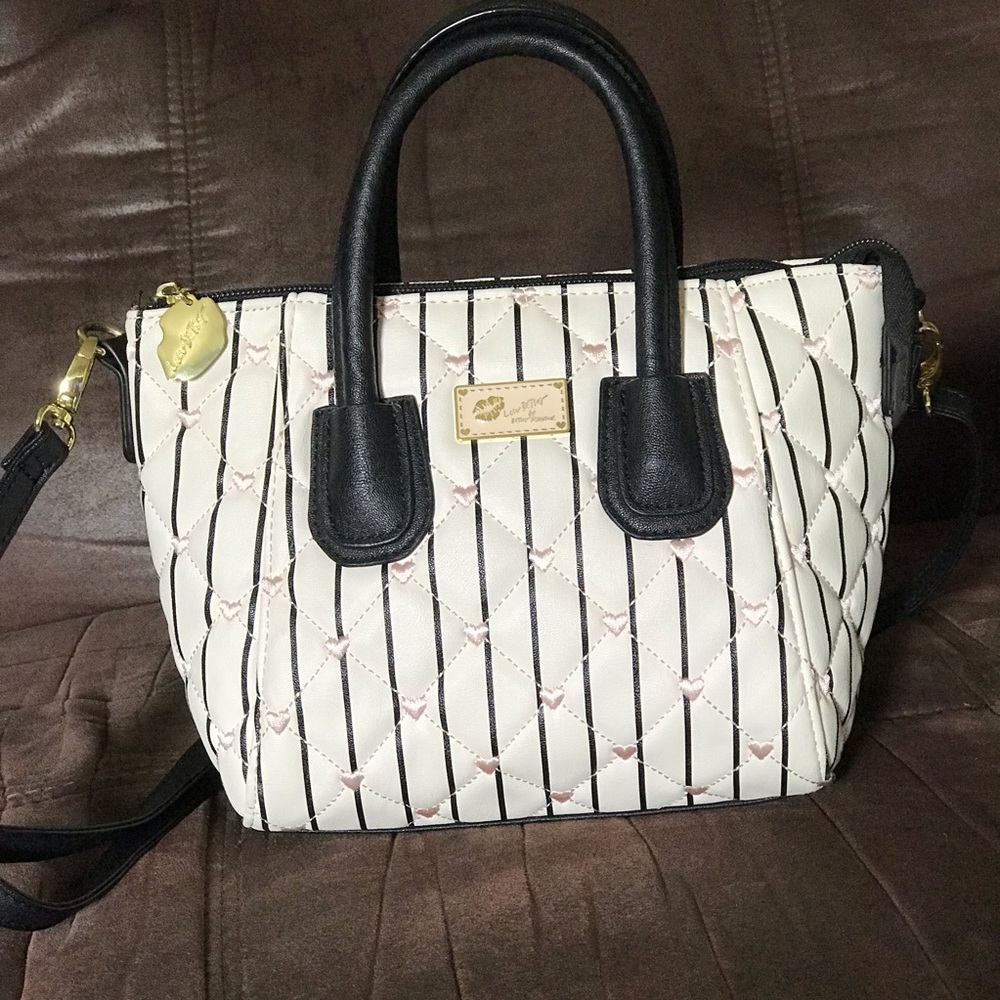 Betsey Johnson Purse Pink Hearts Straps & Handles